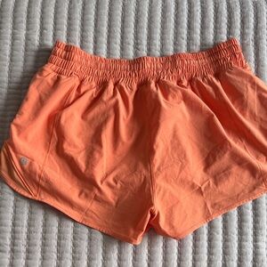 Highrise lululemon athletica Vibrant Orange Athletic Hotty Hot Shorts